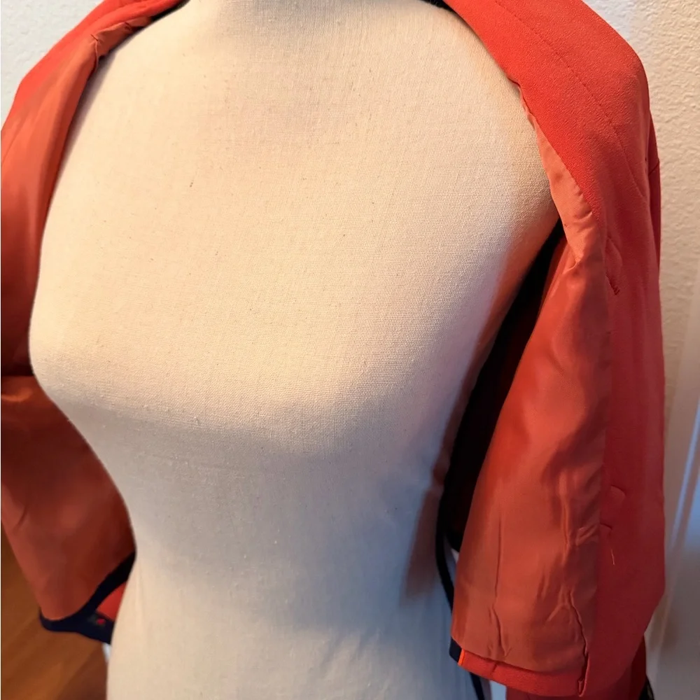 Elegant Embroidered Orange Blazer - Picture 7 of 11